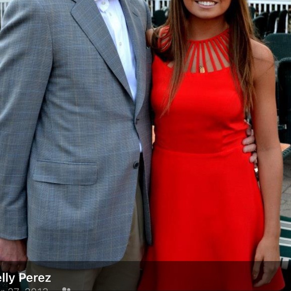 Nordstrom Red Skater Dress - Picture 4 of 7